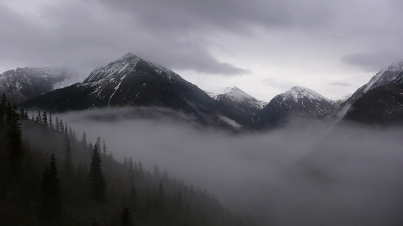 The mist over the mountains